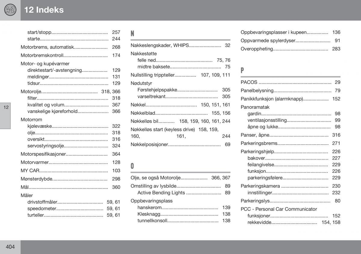 Volvo XC60 I 1 FL bruksanvisningen / page 406