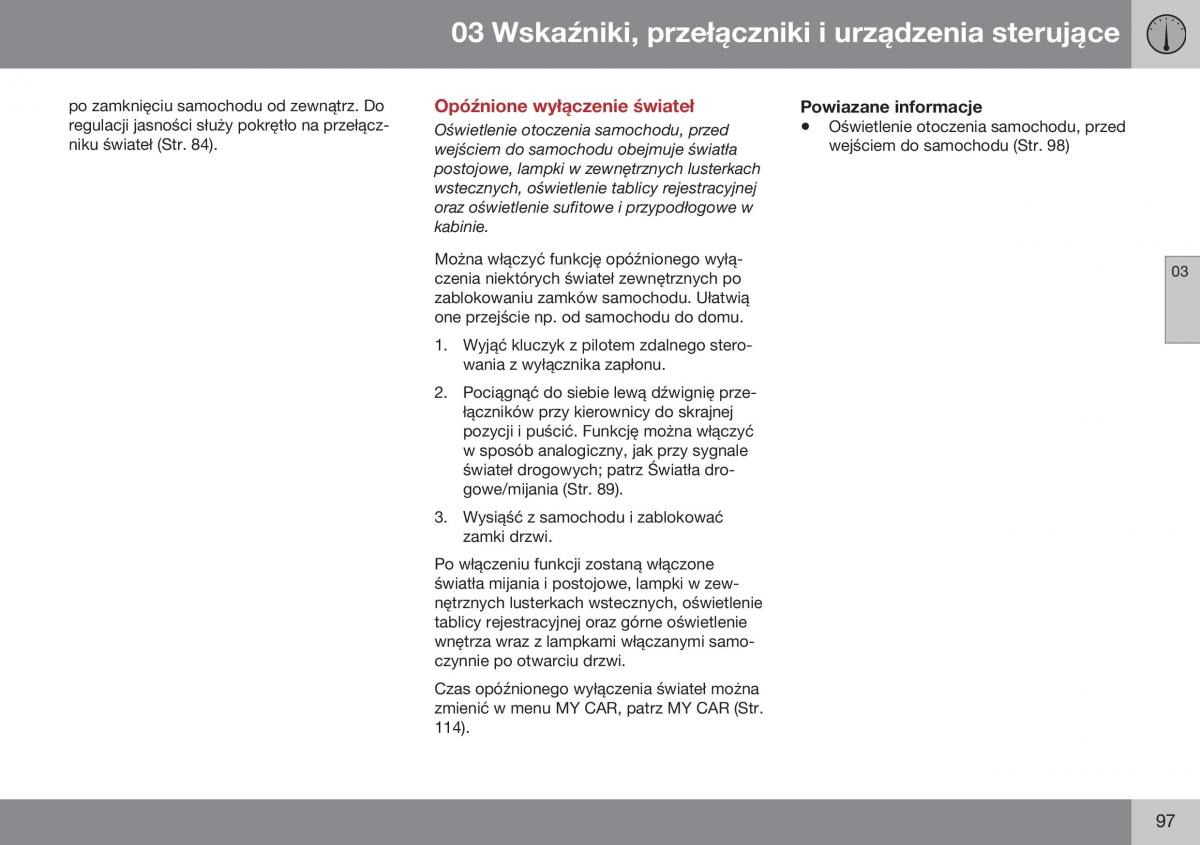 Volvo XC60 I 1 FL instrukcja obslugi / page 99