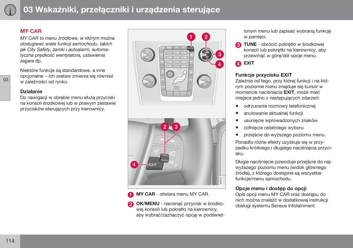 Volvo XC60 I 1 FL instrukcja obslugi / page 116