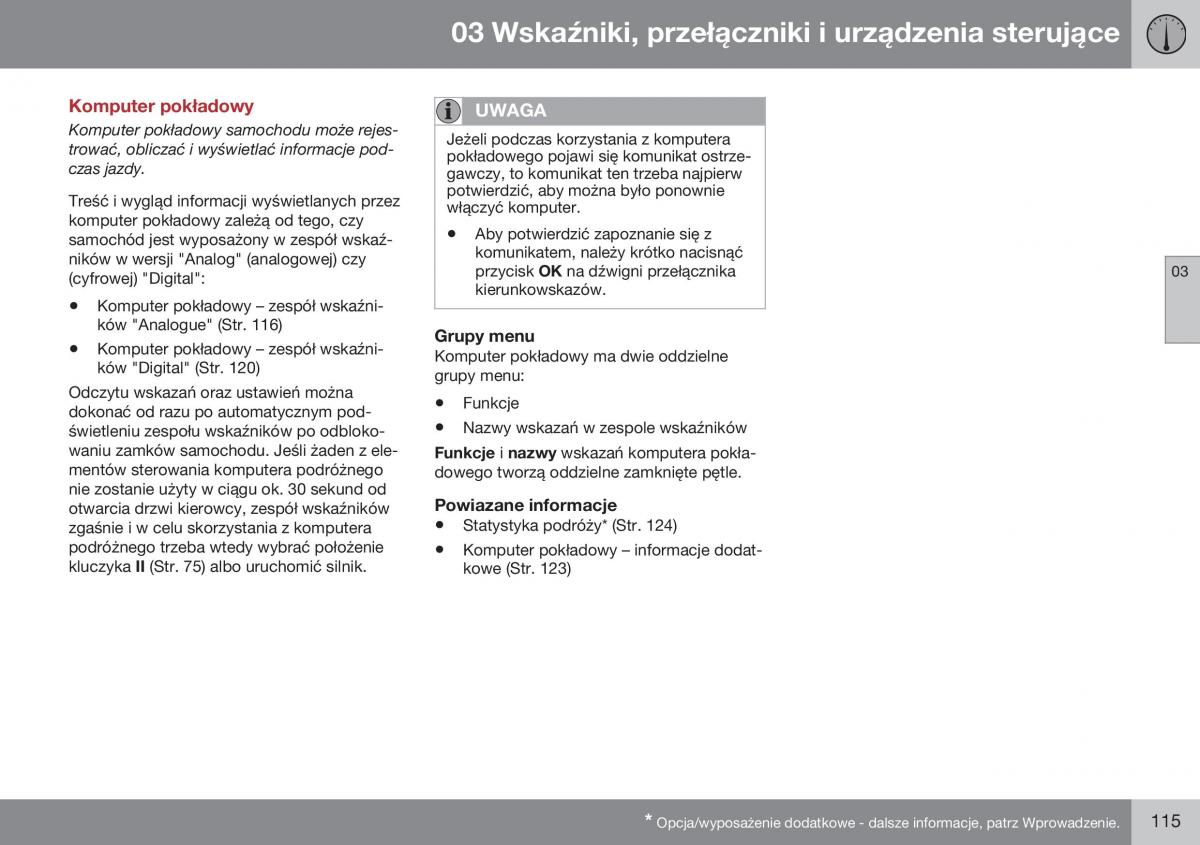 Volvo XC60 I 1 FL instrukcja obslugi / page 117