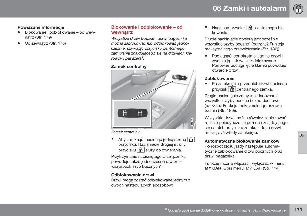 Volvo XC60 I 1 FL instrukcja obslugi / page 181