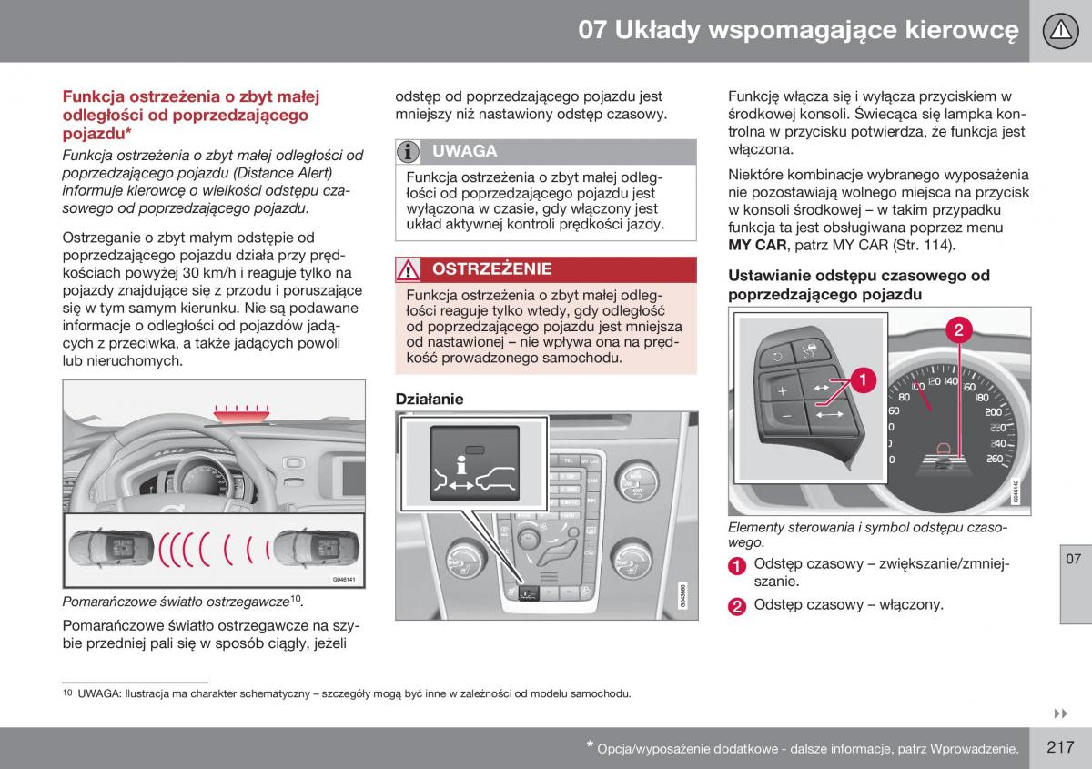 Volvo XC60 I 1 FL instrukcja obslugi / page 219