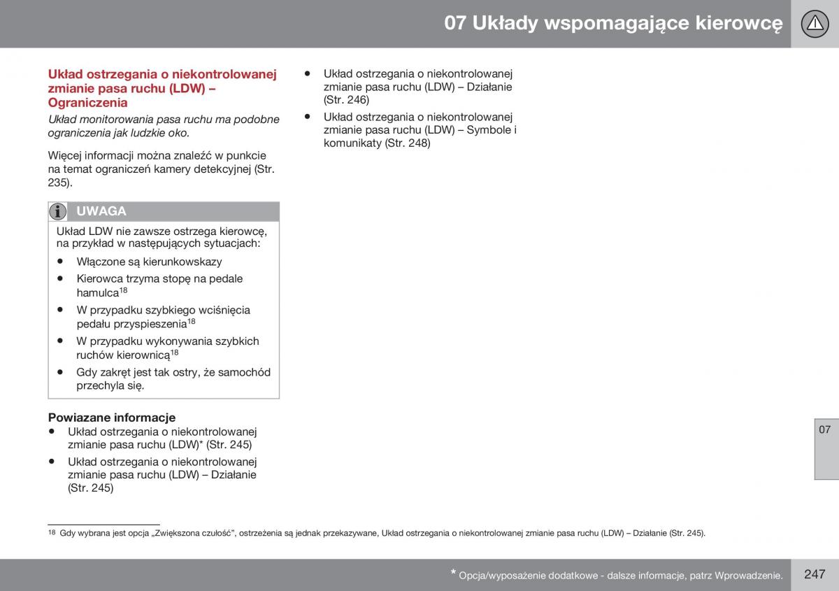 Volvo XC60 I 1 FL instrukcja obslugi / page 249