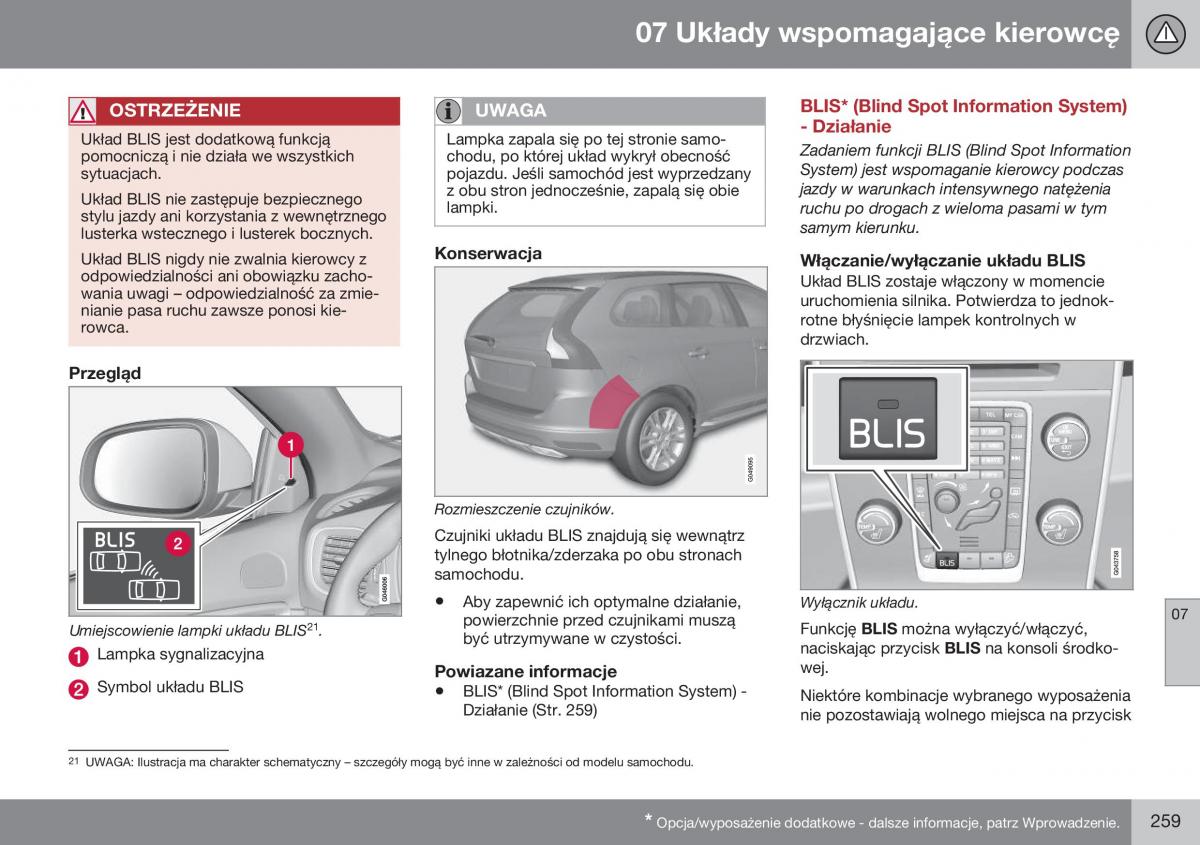 Volvo XC60 I 1 FL instrukcja obslugi / page 261