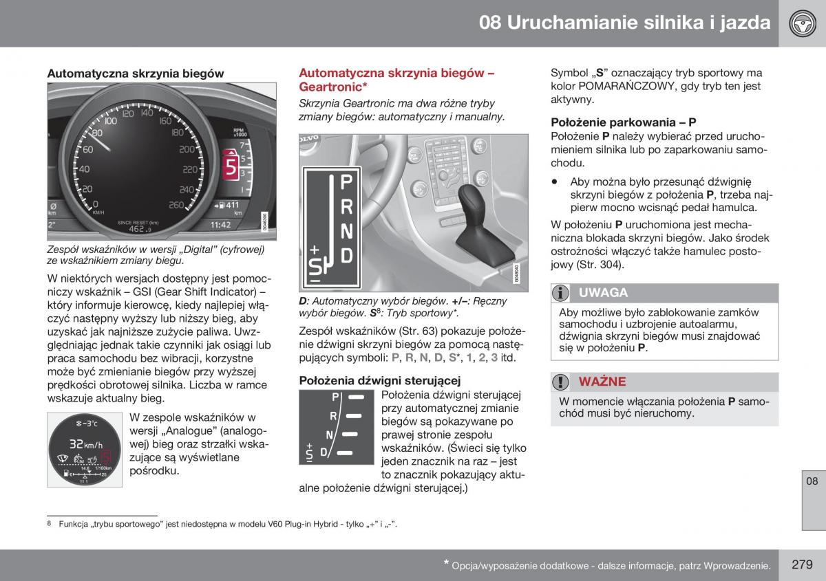 Volvo XC60 I 1 FL instrukcja obslugi / page 281