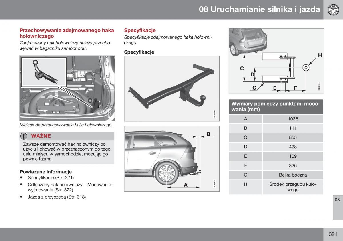 Volvo XC60 I 1 FL instrukcja obslugi / page 323