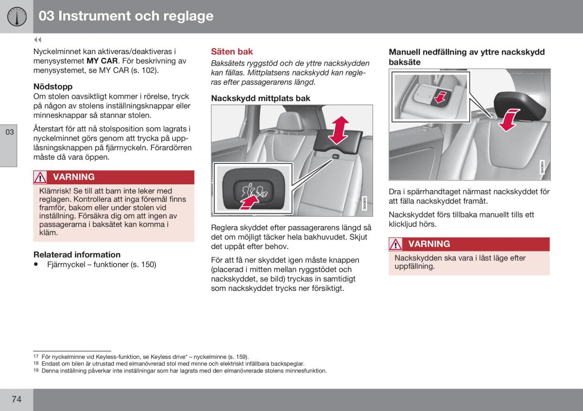 Volvo XC60 I 1 FL instruktionsbok / page 76