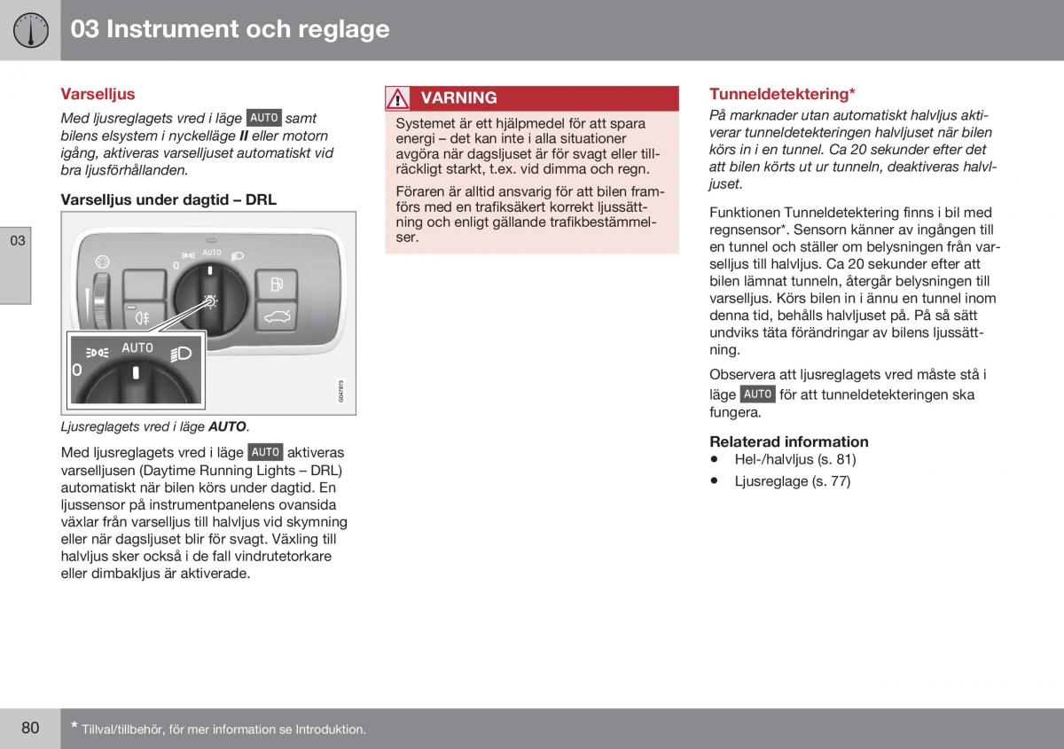 Volvo XC60 I 1 FL instruktionsbok / page 82