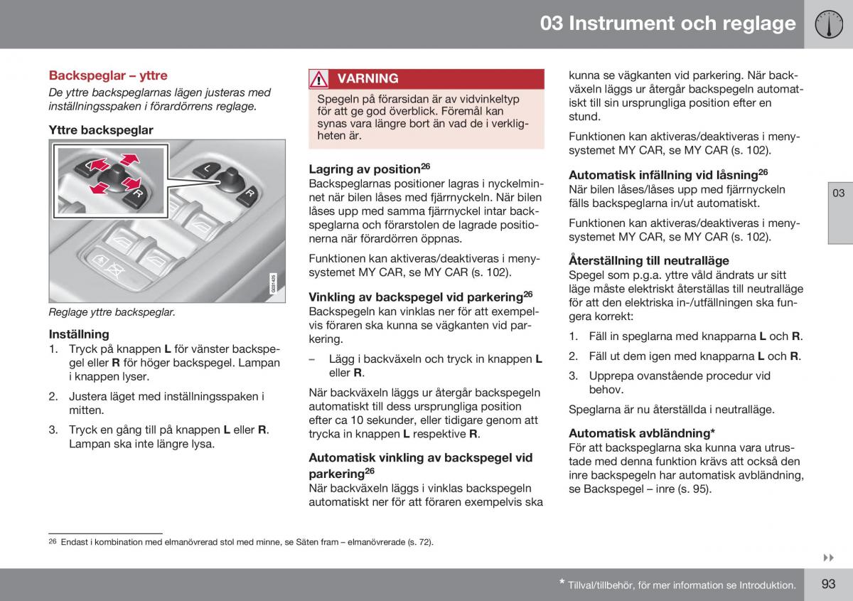 Volvo XC60 I 1 FL instruktionsbok / page 95