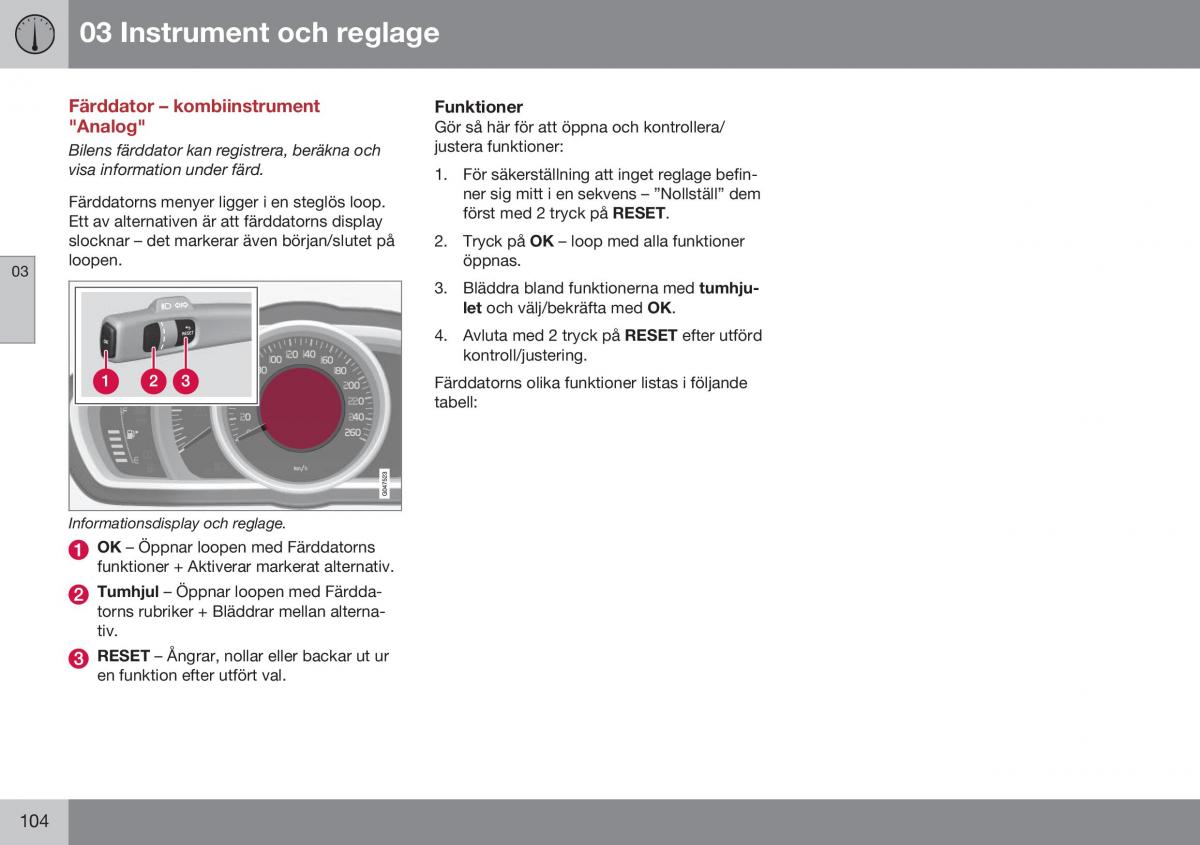 Volvo XC60 I 1 FL instruktionsbok / page 106