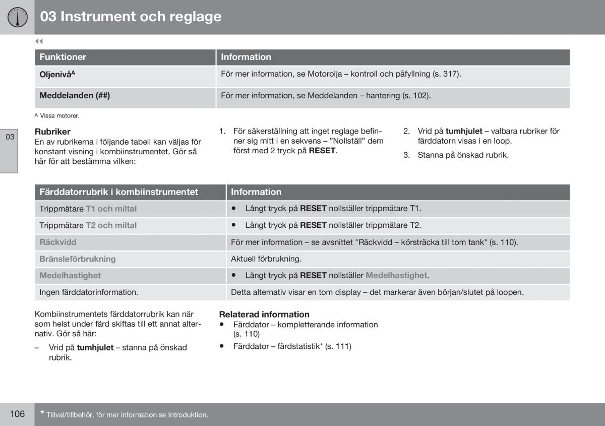 Volvo XC60 I 1 FL instruktionsbok / page 108