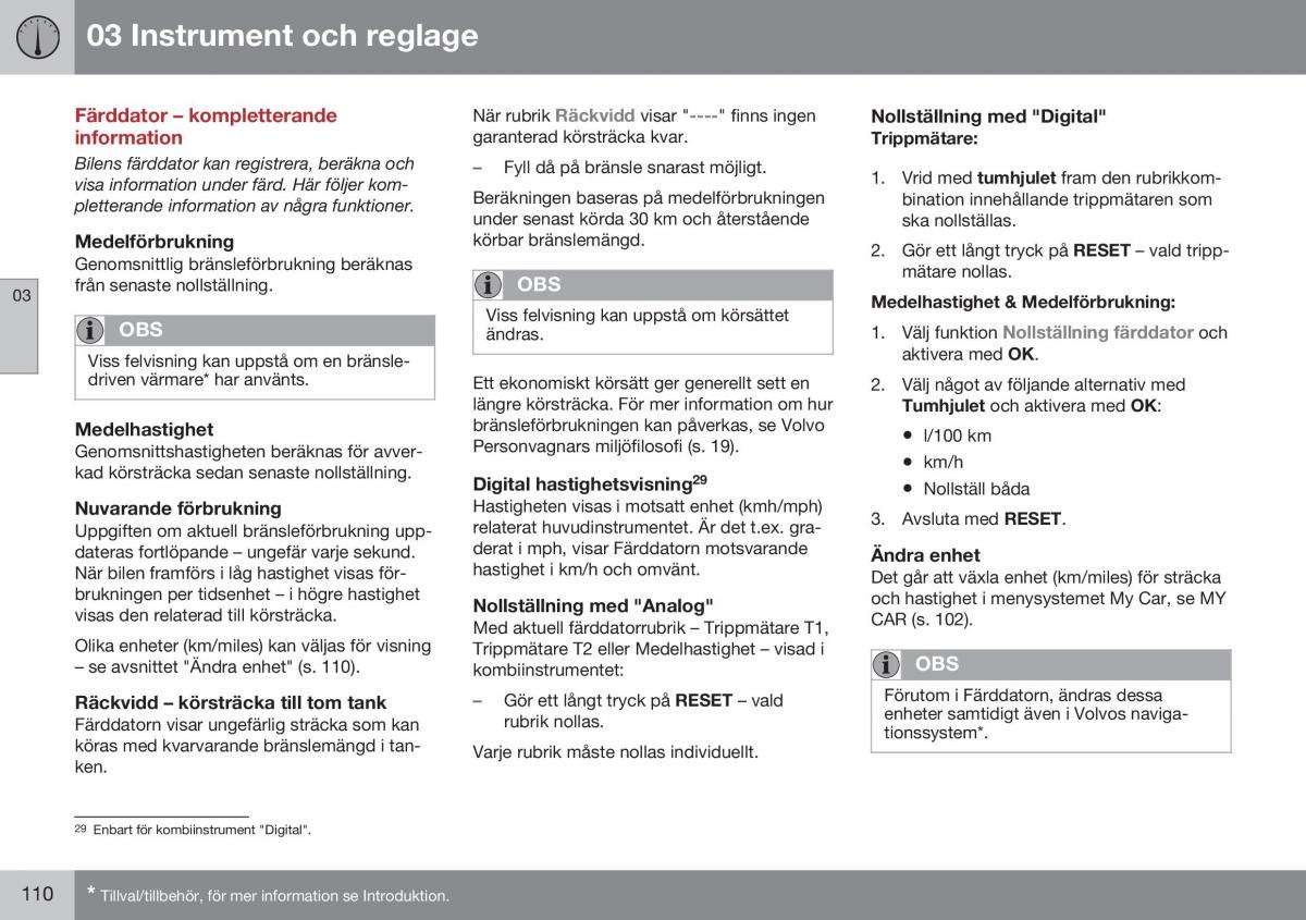 Volvo XC60 I 1 FL instruktionsbok / page 112