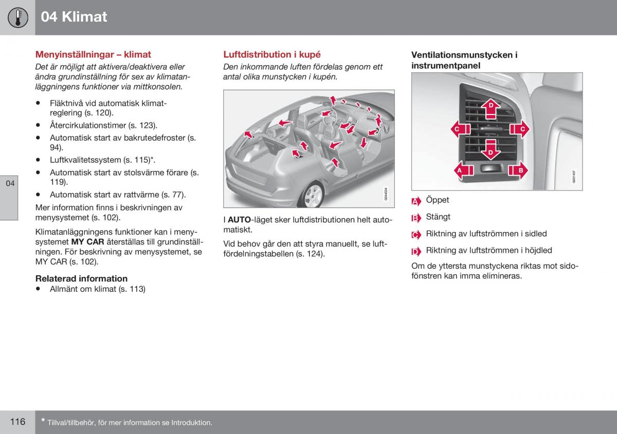 Volvo XC60 I 1 FL instruktionsbok / page 118