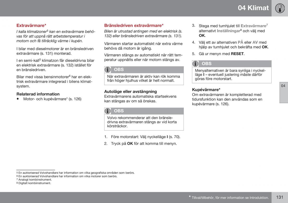 Volvo XC60 I 1 FL instruktionsbok / page 133