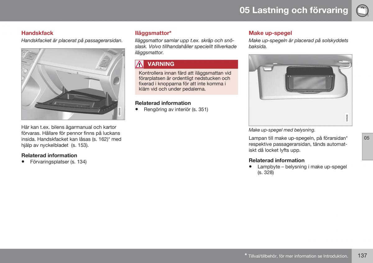 Volvo XC60 I 1 FL instruktionsbok / page 139