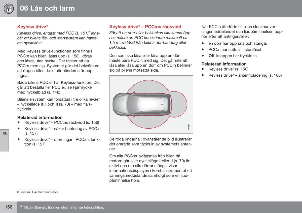 Volvo XC60 I 1 FL instruktionsbok / page 158