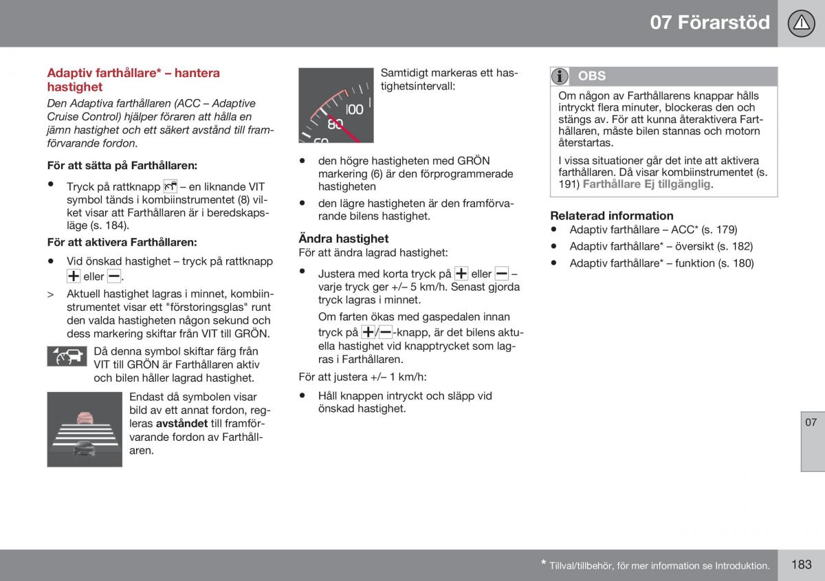 Volvo XC60 I 1 FL instruktionsbok / page 185