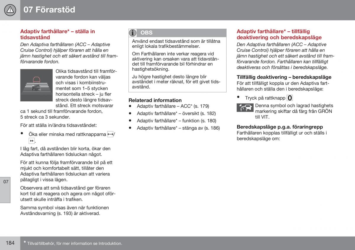 Volvo XC60 I 1 FL instruktionsbok / page 186