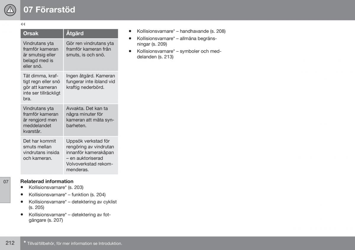 Volvo XC60 I 1 FL instruktionsbok / page 214