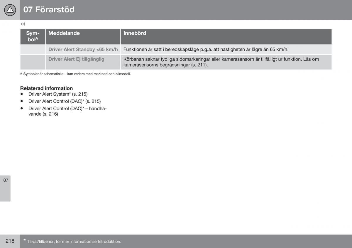 Volvo XC60 I 1 FL instruktionsbok / page 220