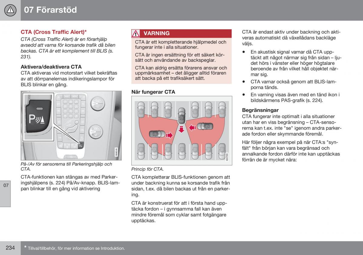 Volvo XC60 I 1 FL instruktionsbok / page 236