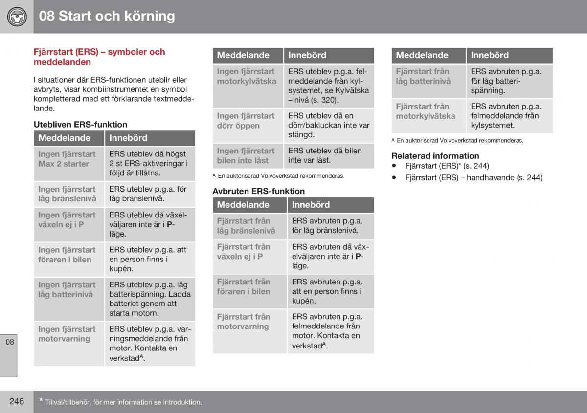 Volvo XC60 I 1 FL instruktionsbok / page 248