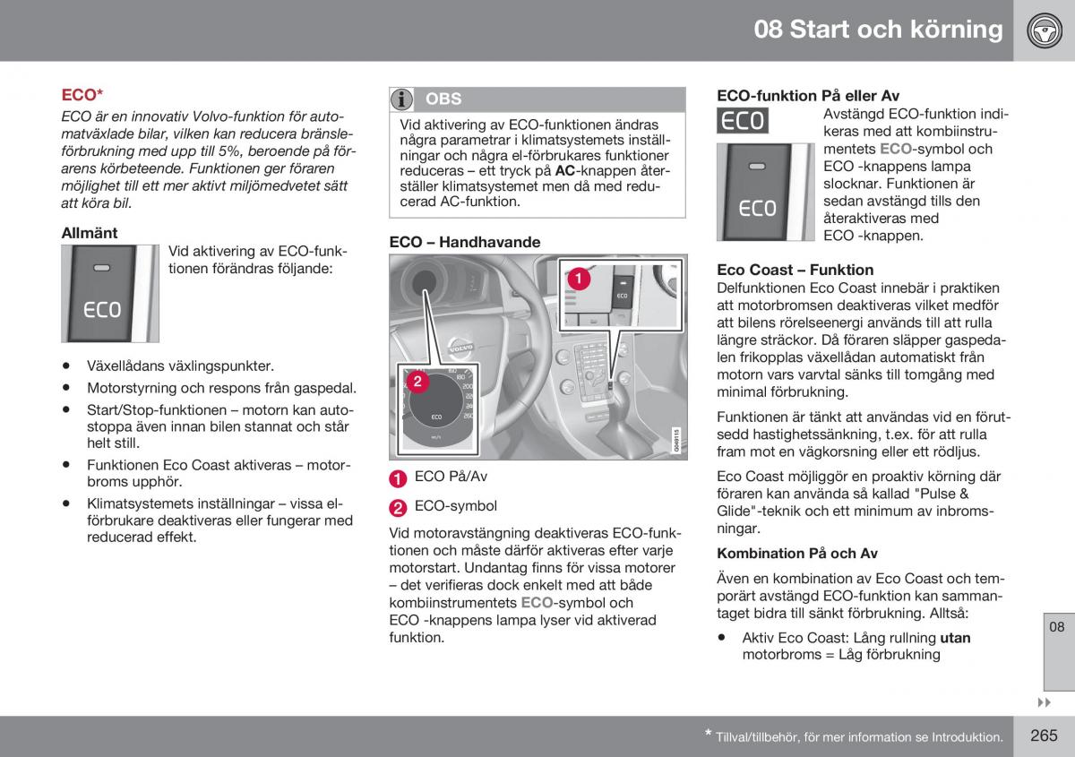 Volvo XC60 I 1 FL instruktionsbok / page 267