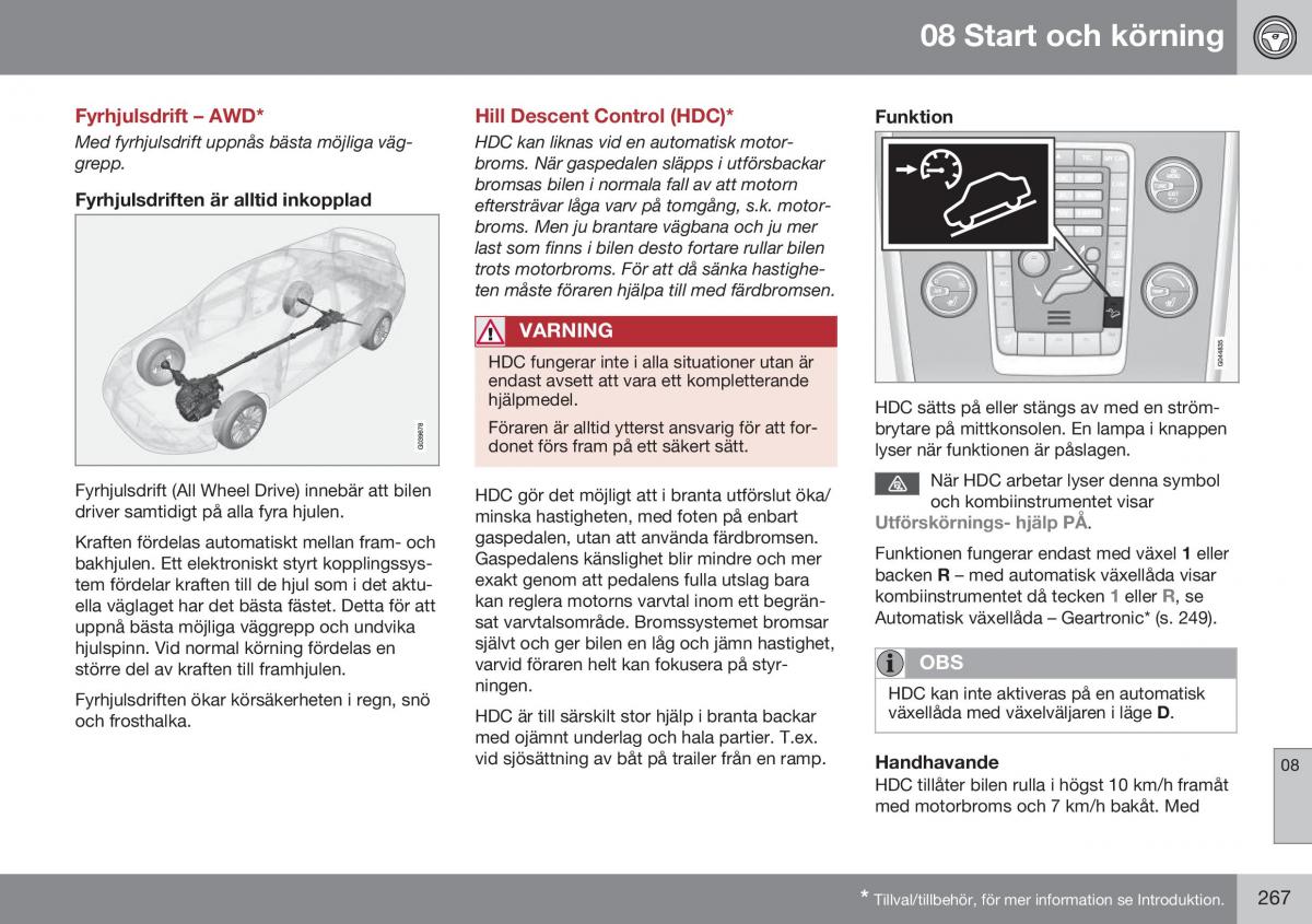 Volvo XC60 I 1 FL instruktionsbok / page 269