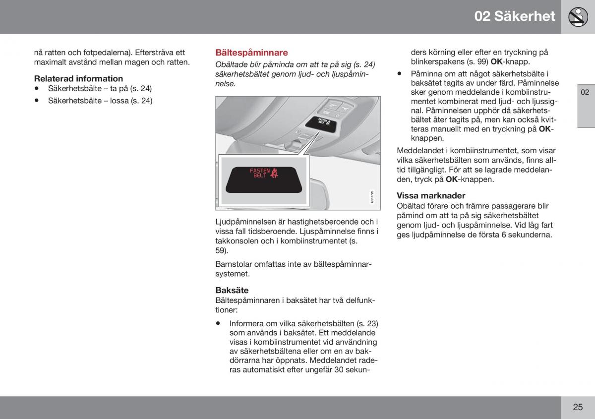 Volvo XC60 I 1 FL instruktionsbok / page 27