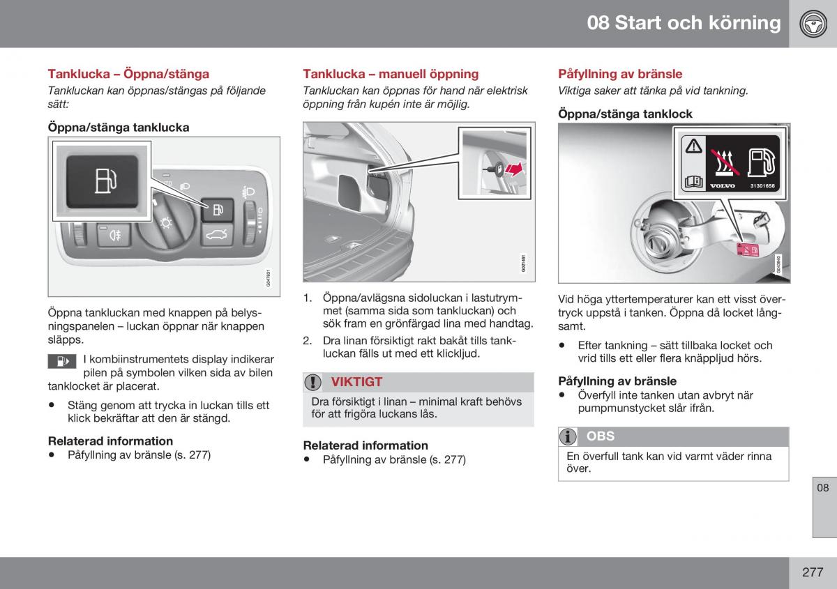 Volvo XC60 I 1 FL instruktionsbok / page 279