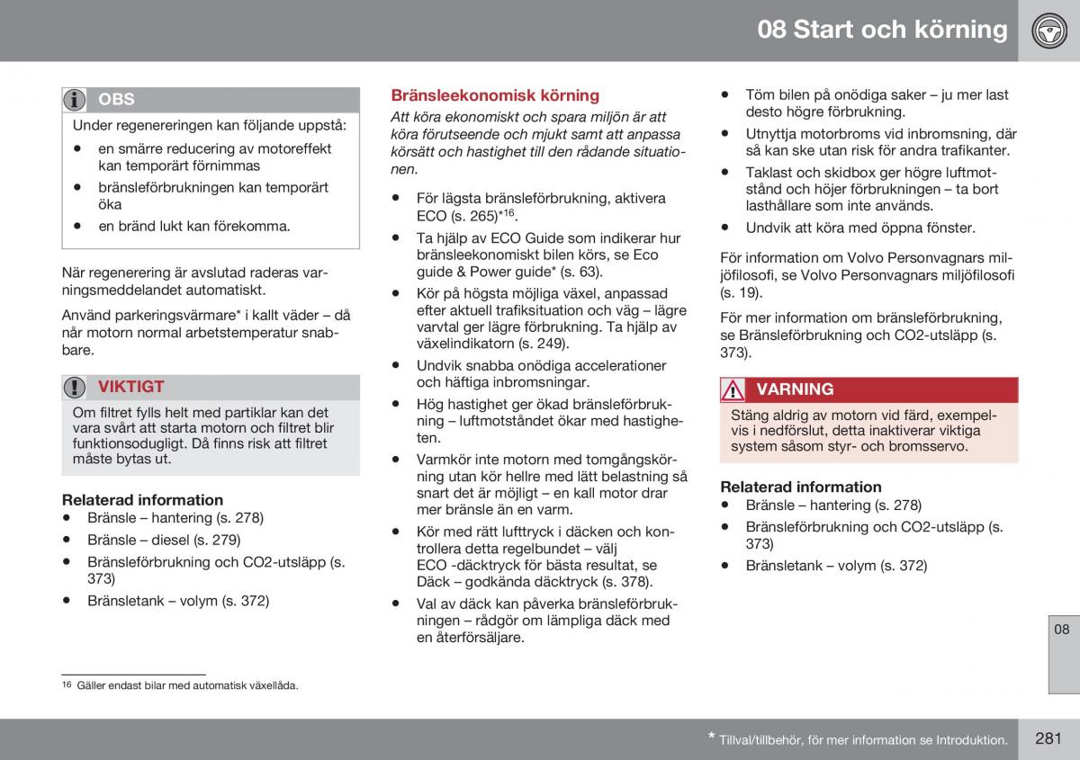 Volvo XC60 I 1 FL instruktionsbok / page 283