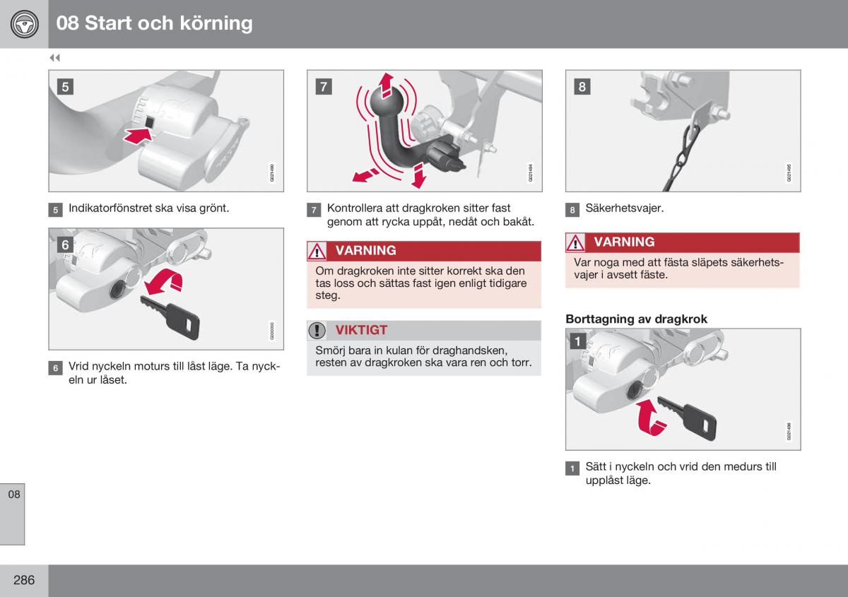 Volvo XC60 I 1 FL instruktionsbok / page 288