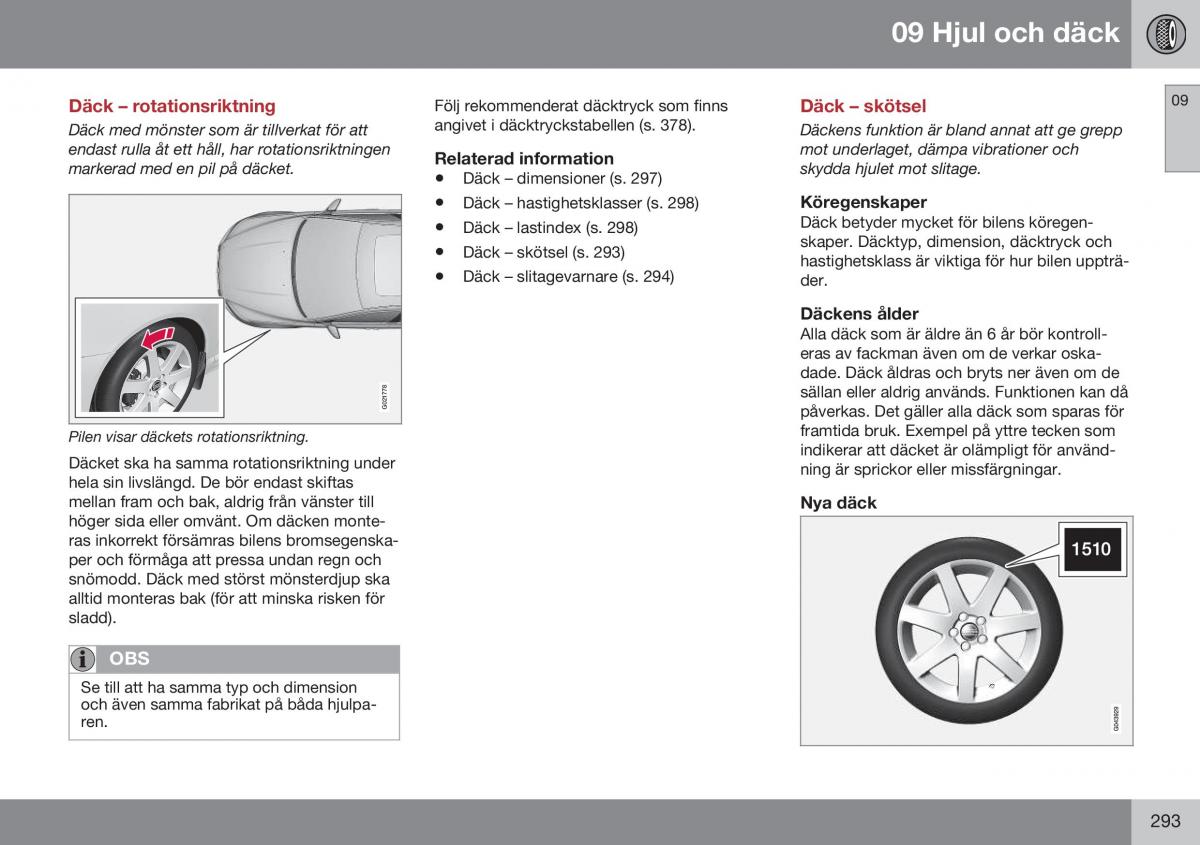 Volvo XC60 I 1 FL instruktionsbok / page 295