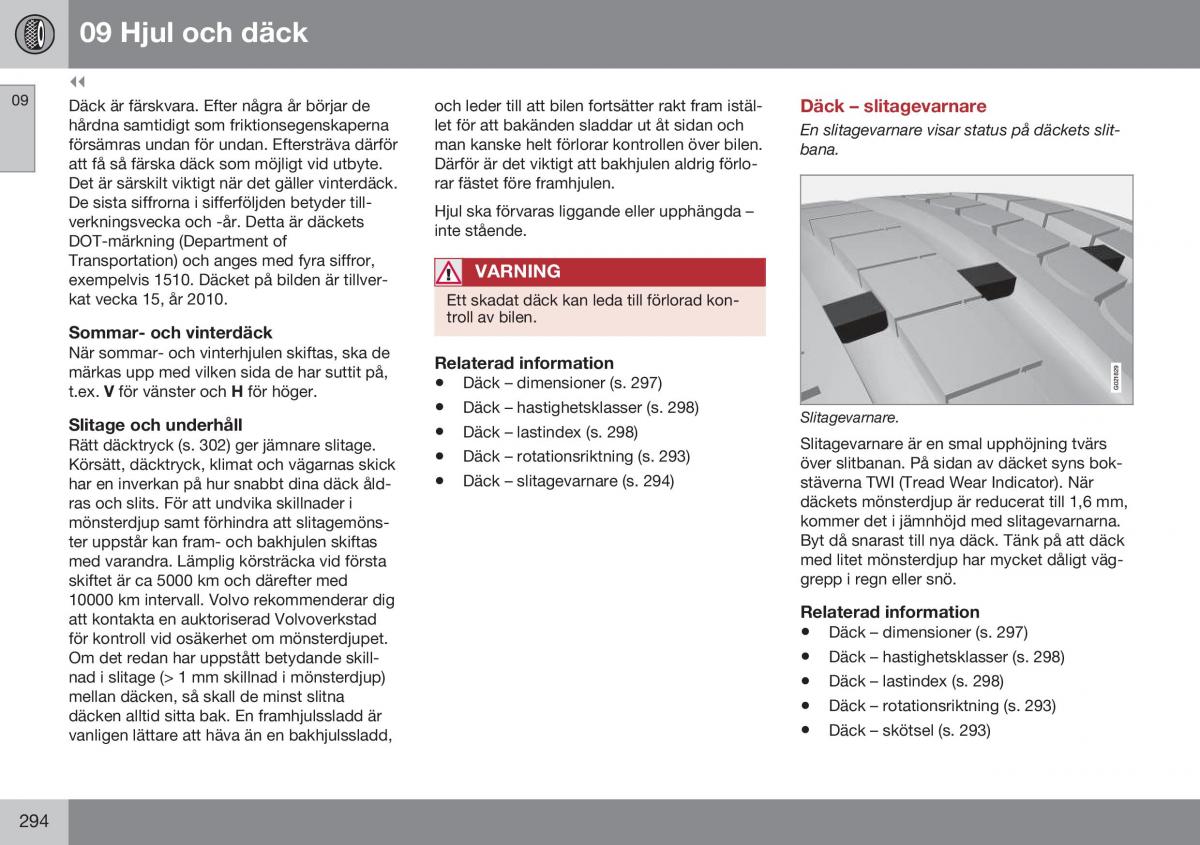 Volvo XC60 I 1 FL instruktionsbok / page 296