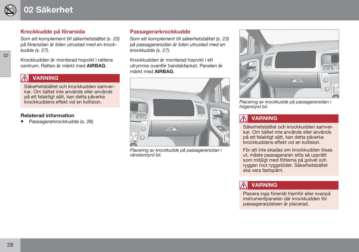 Volvo XC60 I 1 FL instruktionsbok / page 30