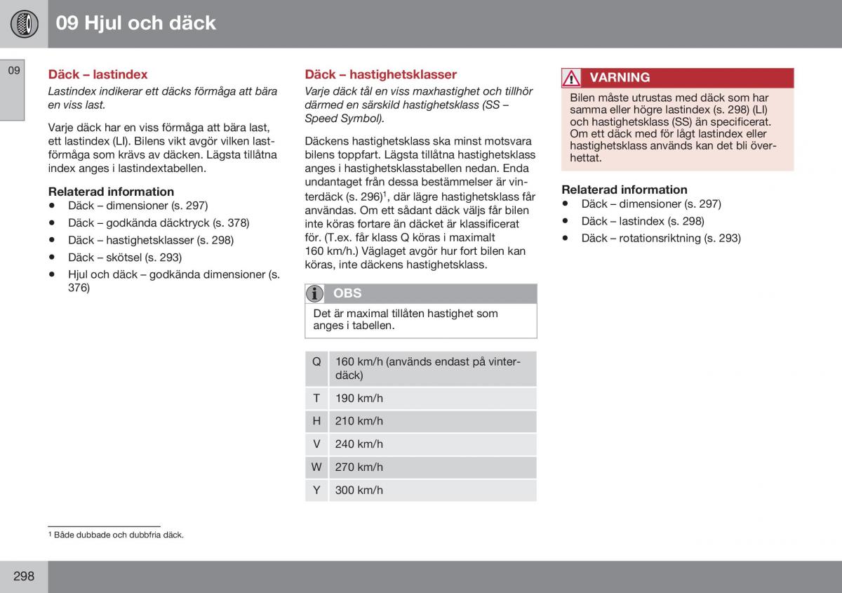 Volvo XC60 I 1 FL instruktionsbok / page 300