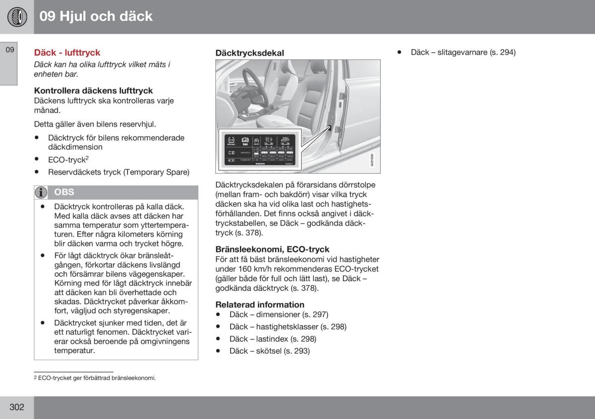 Volvo XC60 I 1 FL instruktionsbok / page 304