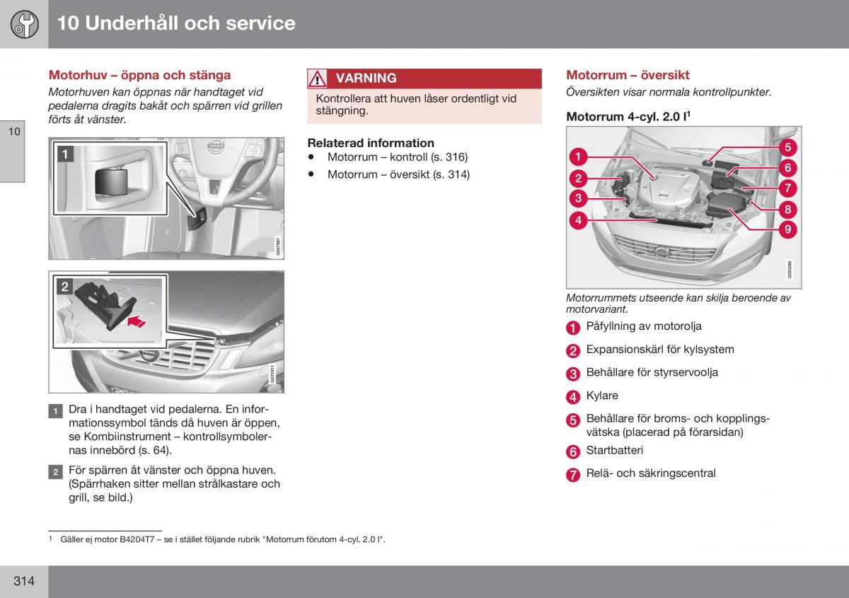 Volvo XC60 I 1 FL instruktionsbok / page 316