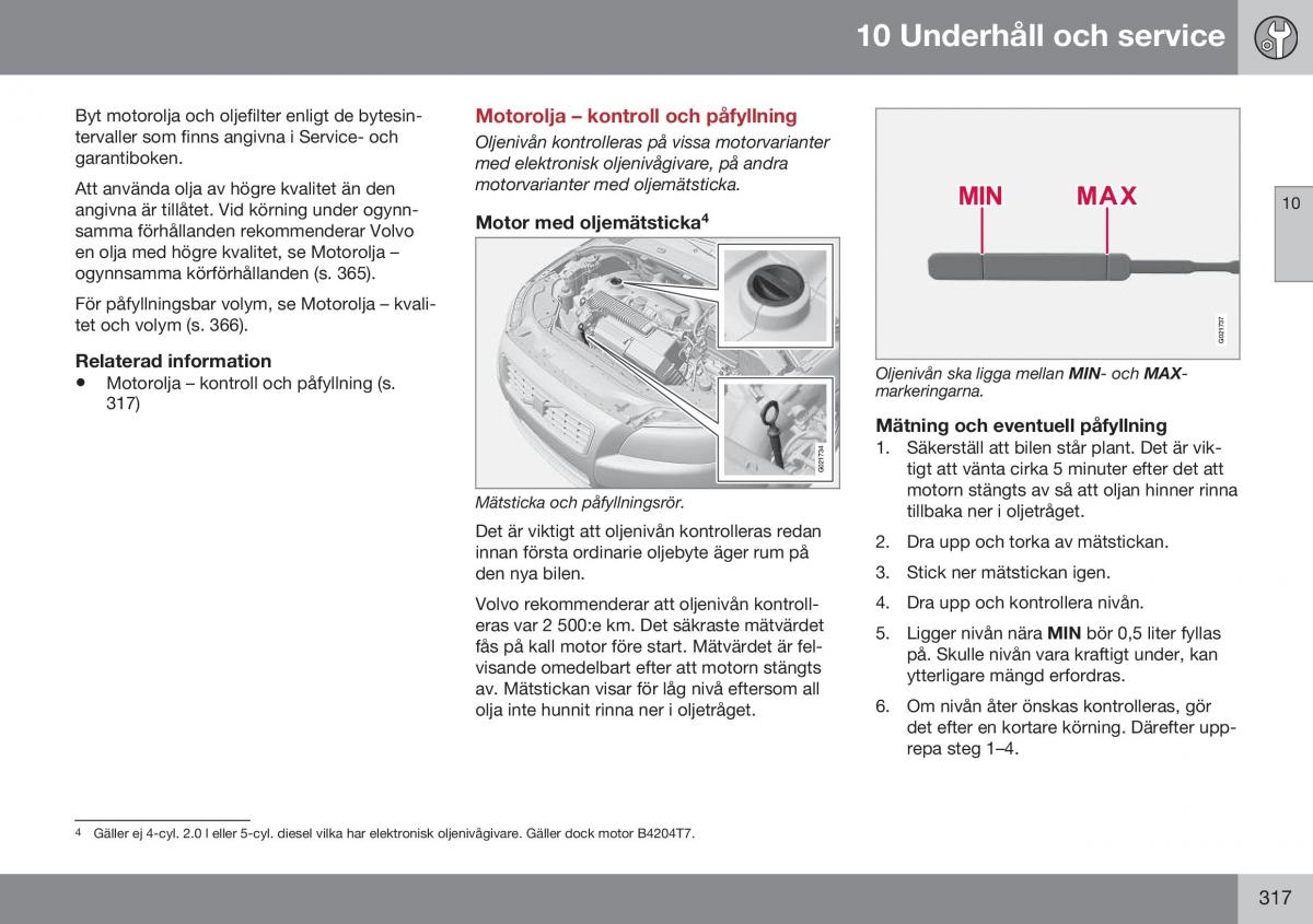 Volvo XC60 I 1 FL instruktionsbok / page 319