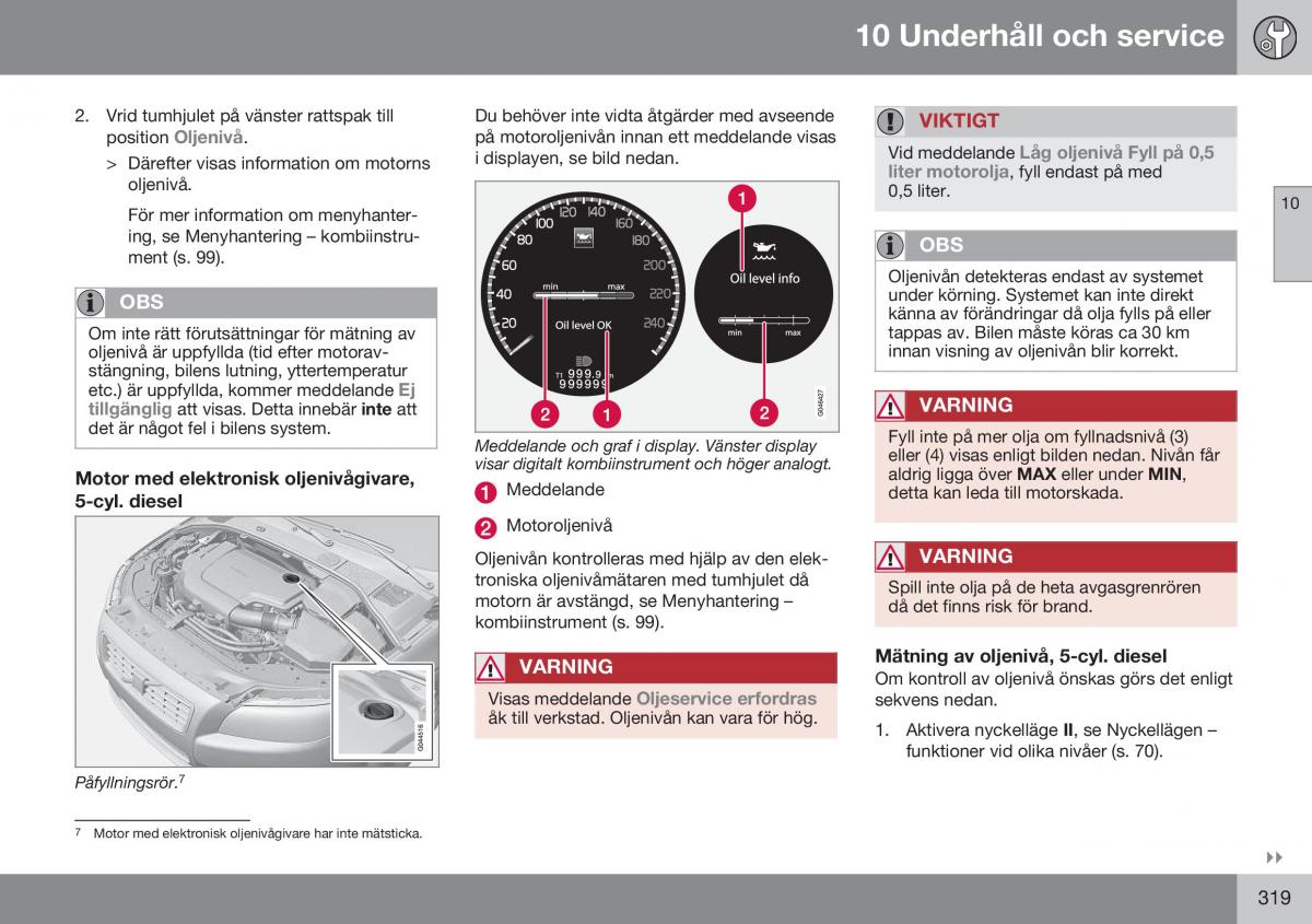 Volvo XC60 I 1 FL instruktionsbok / page 321