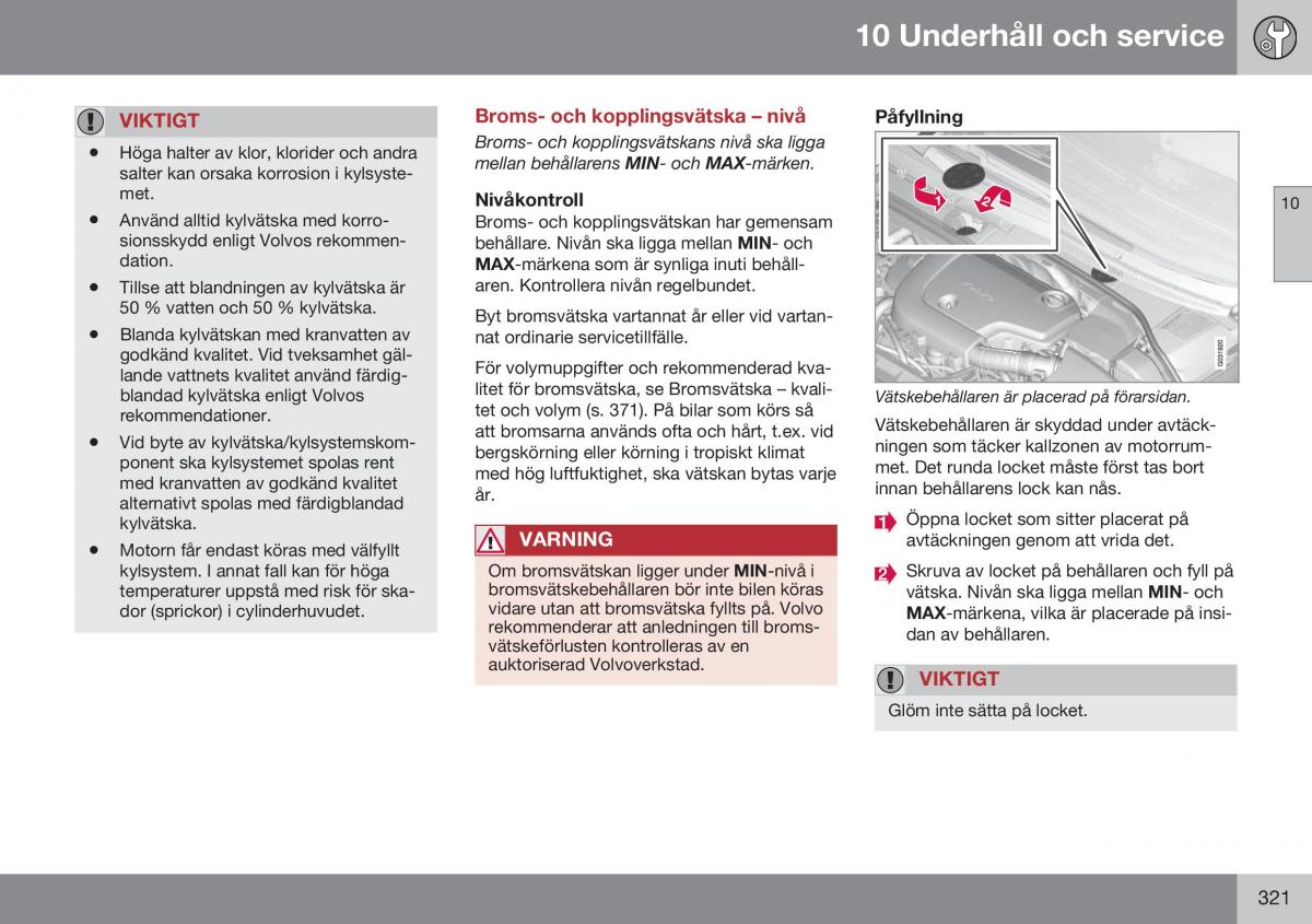 Volvo XC60 I 1 FL instruktionsbok / page 323