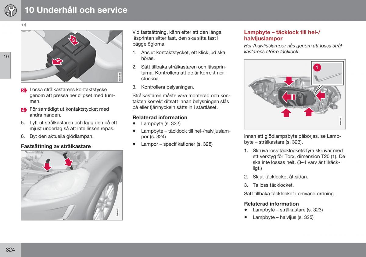 Volvo XC60 I 1 FL instruktionsbok / page 326