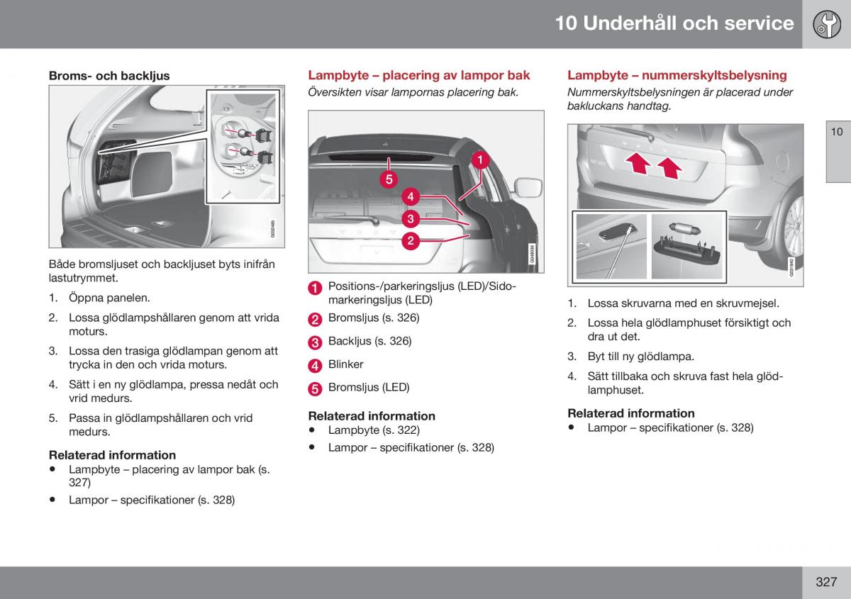 Volvo XC60 I 1 FL instruktionsbok / page 329