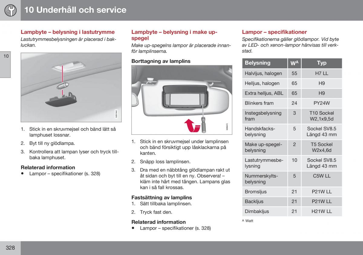 Volvo XC60 I 1 FL instruktionsbok / page 330