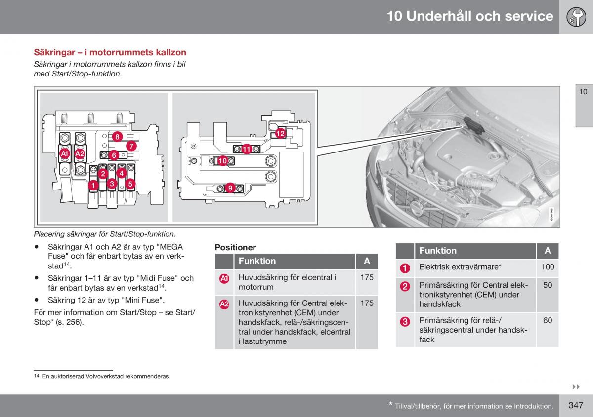 Volvo XC60 I 1 FL instruktionsbok / page 349