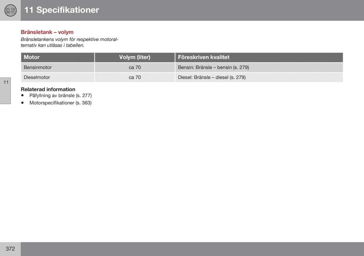 Volvo XC60 I 1 FL instruktionsbok / page 374