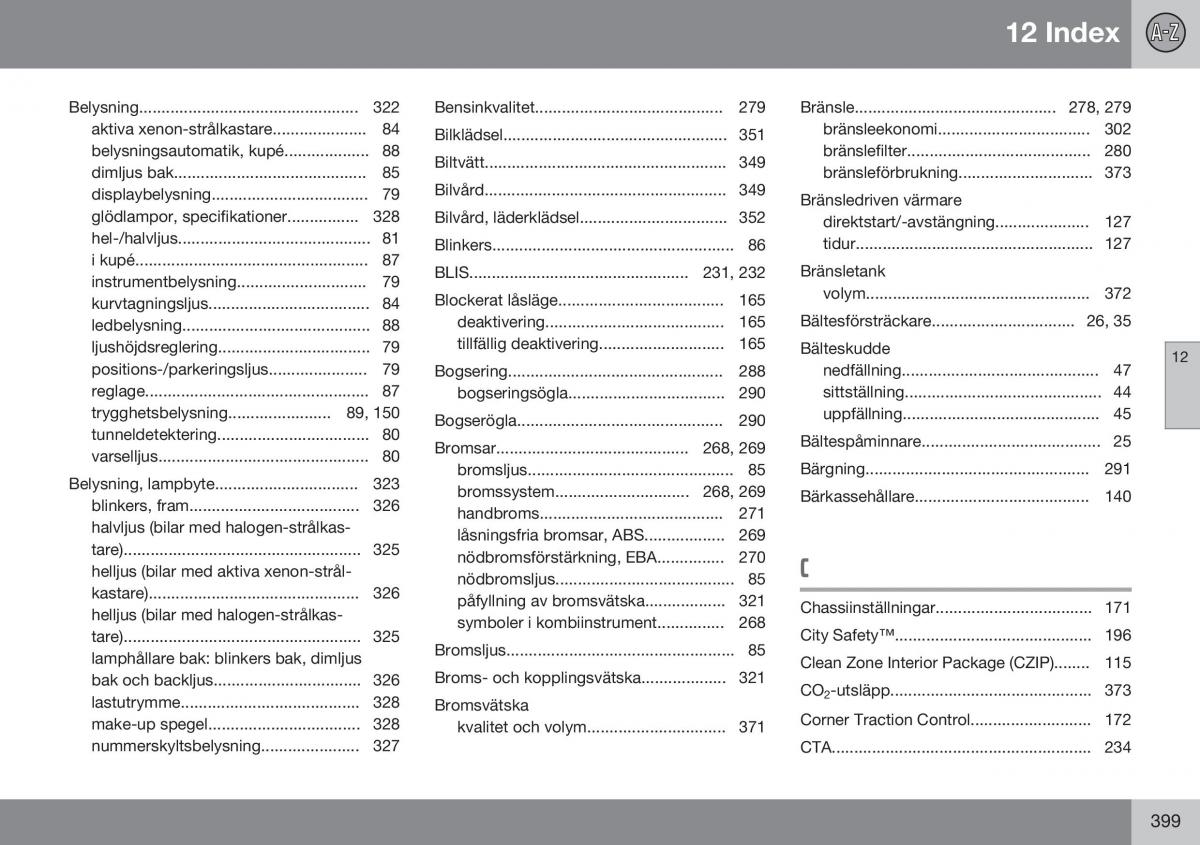 Volvo XC60 I 1 FL instruktionsbok / page 401