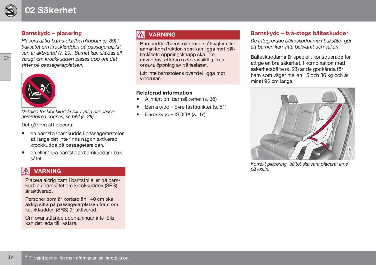 Volvo XC60 I 1 FL instruktionsbok / page 46