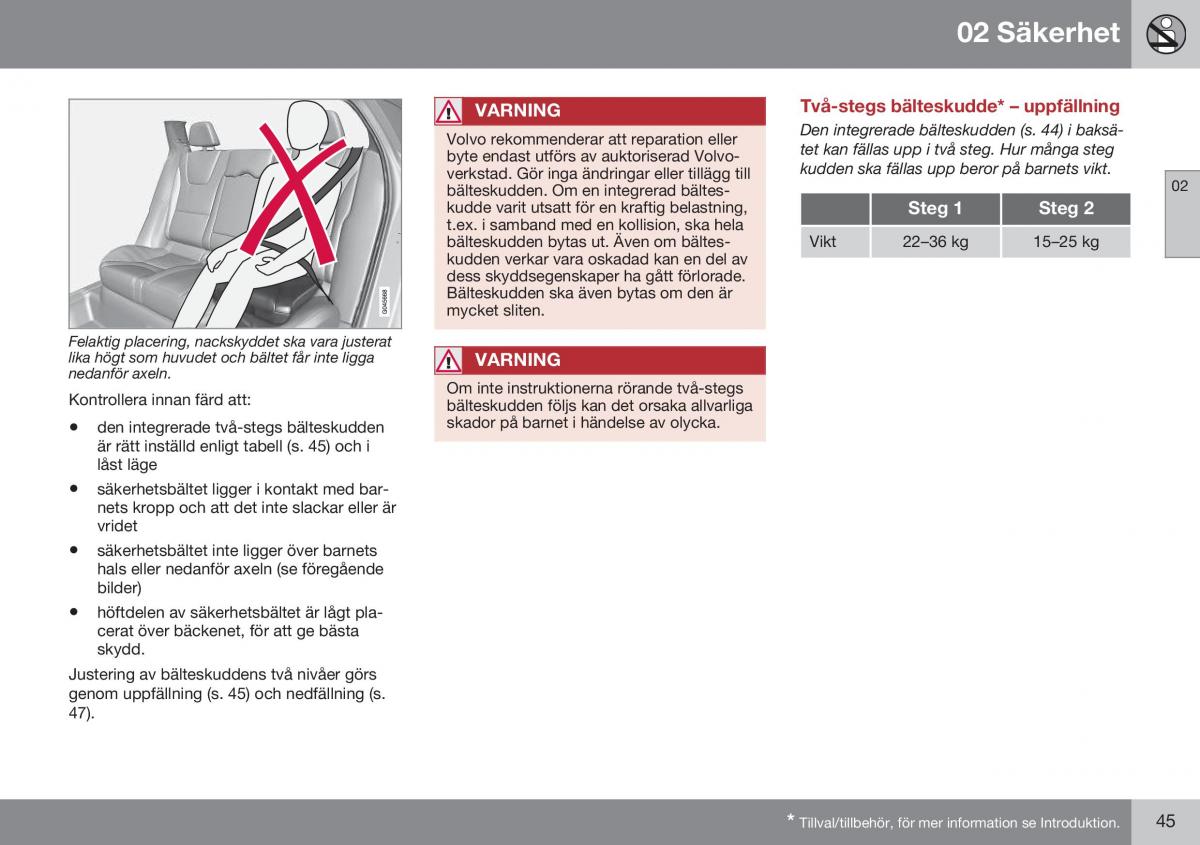 Volvo XC60 I 1 FL instruktionsbok / page 47