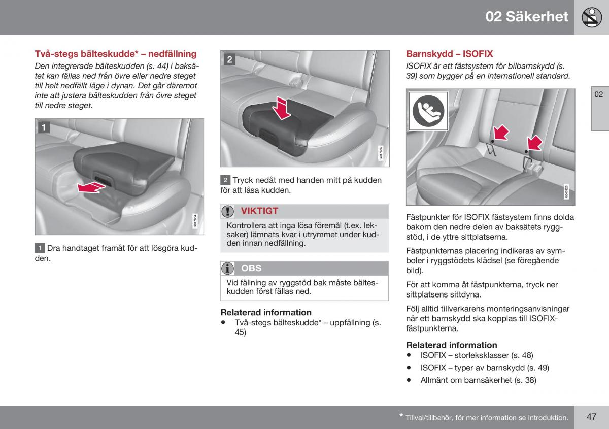 Volvo XC60 I 1 FL instruktionsbok / page 49